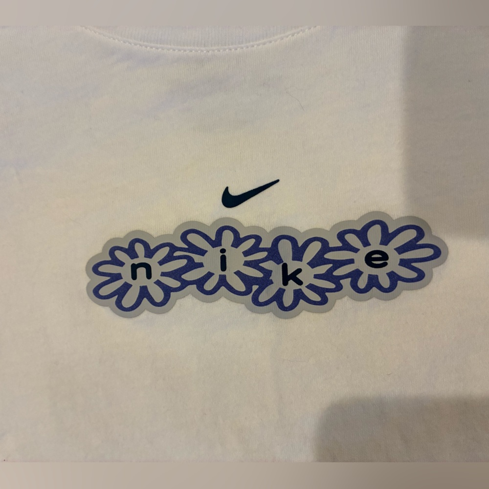 Nike Cream Tee with Gray Logo